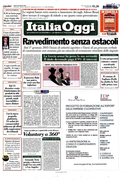 Italia oggi : quotidiano di economia finanza e politica